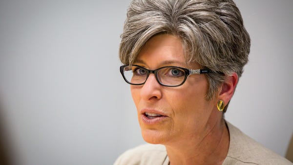Sen. Joni Ernst met for a live interview...