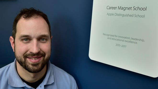 Chris Barnabei will travel to San Francisco in June to represent Chambersburg Career Magnet School at Apple's Worldwide Developers Conference. Barnabei was photographed at the school Thursday, May 26, 2016.