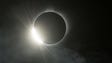 The moon eclipses the sun for a total solar eclipse