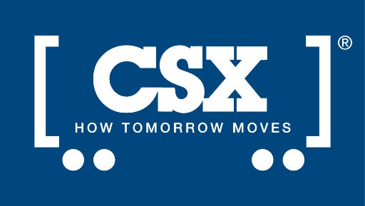 The CSX Logo. Two CSX trains collided in Chester, PA on Friday.