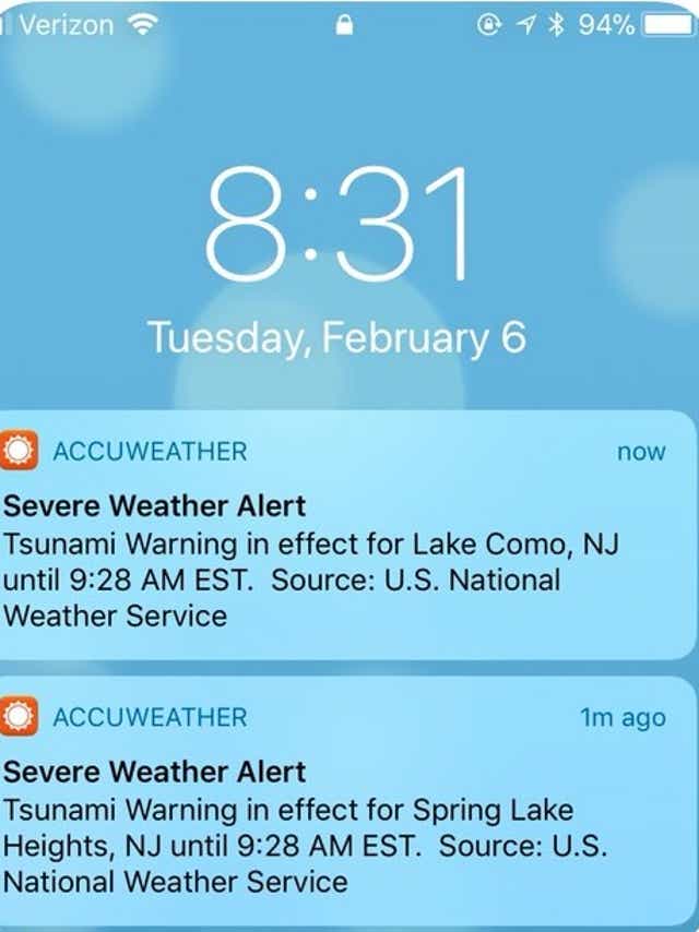 Tsunami Warning Was False Alarm Accuweather Blames Nws