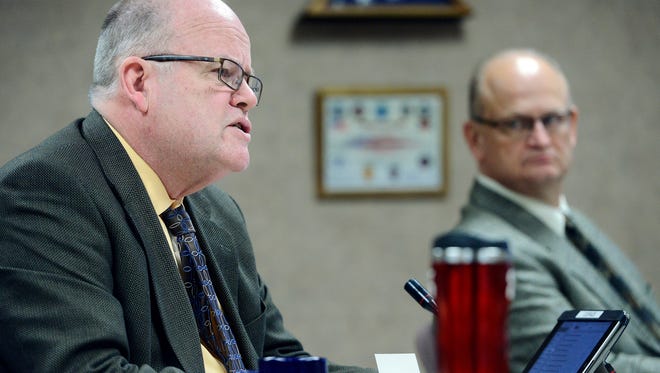 Jeff Barth speaks at a Minnehaha County Commission meeting in January.