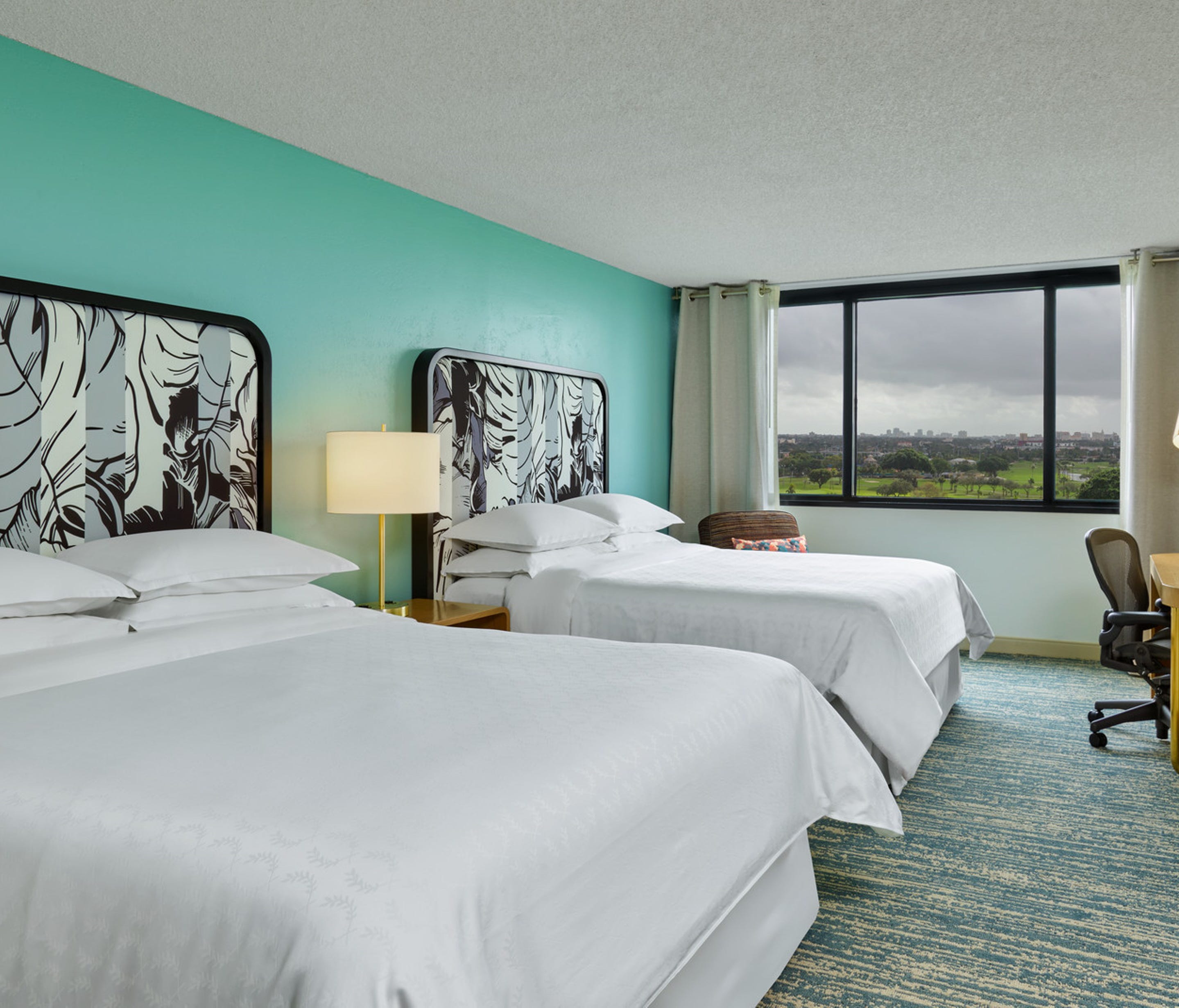 The Sheraton Miami Airport Hotel just underwent a $10 million renovation. The hotel has thermostats that can handle the extra humidity in Florida.