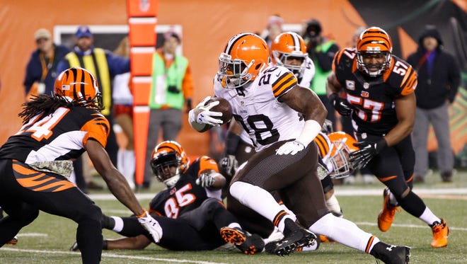 The Browns and running back Terrance West were the latest team to rack up big rushing yards against the Bengals. The Bengals have allowed an average of 143 yards per game. Cleveland rushed 52 times for 170 yards Thursday night.