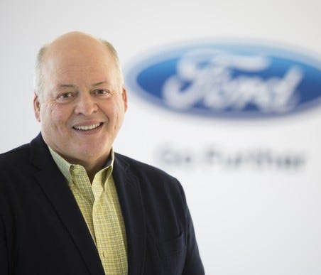Jim Hackett became Ford's CEO last month. The tech-savvy Hackett was previously CEO of Steelcase.