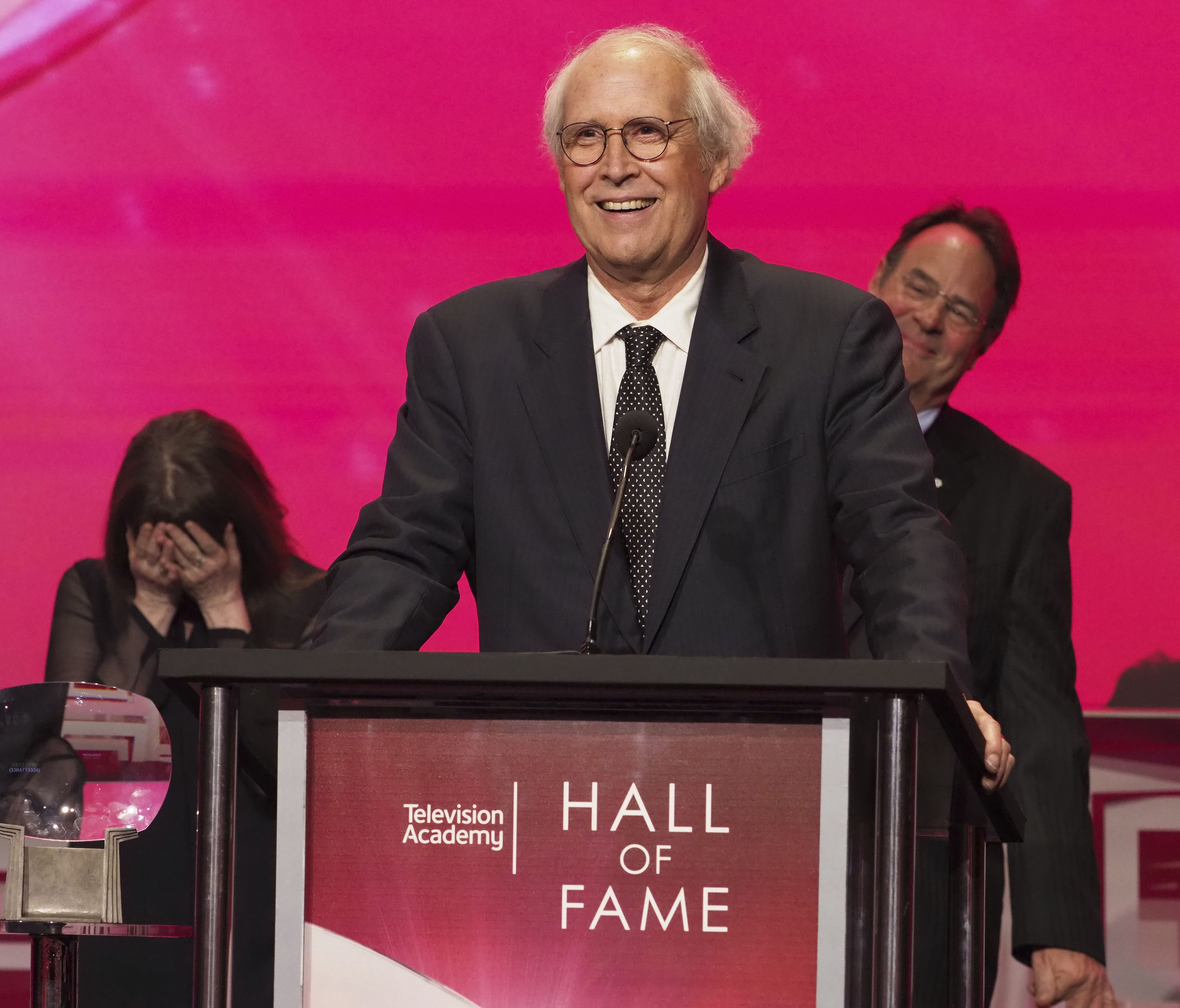 Chevy Chase was inducted into the Television Academy Hall of Fame in November.