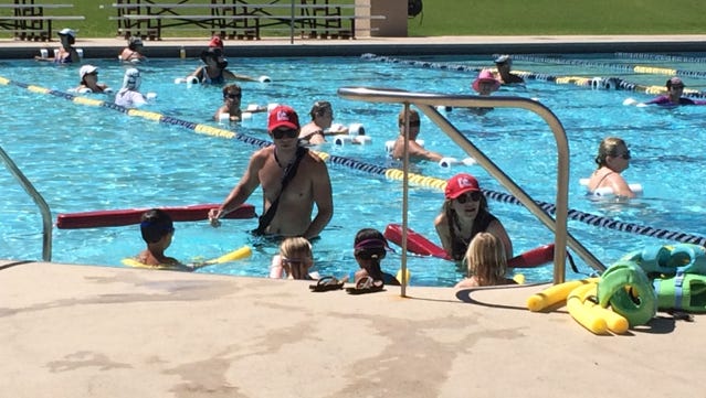 Swim lessons at Cactus Aquatic & Fitness Center in Scottsdale.