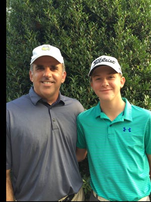 Joe, left, and Carson Massa each recorded holes-in-one on consecutive days earlier this month.