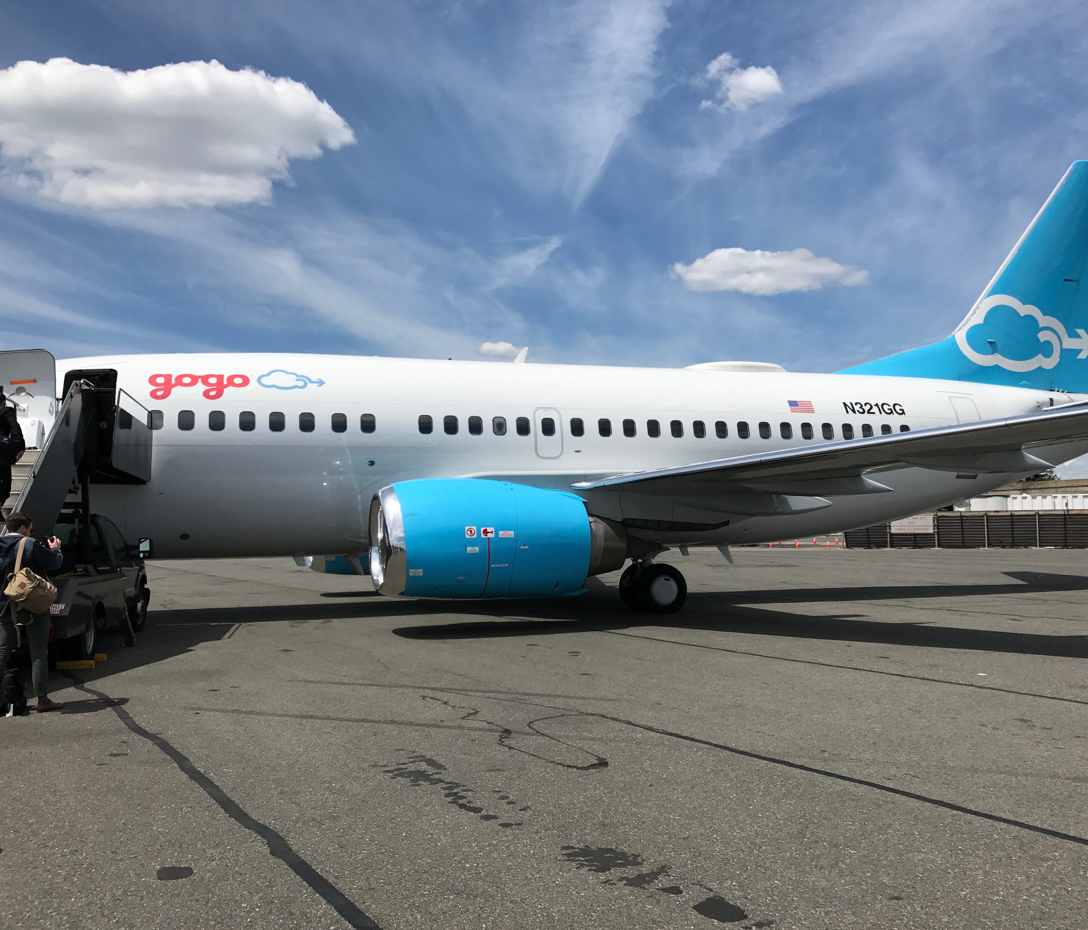 This 737-500 plane is Gogo's flying lab.