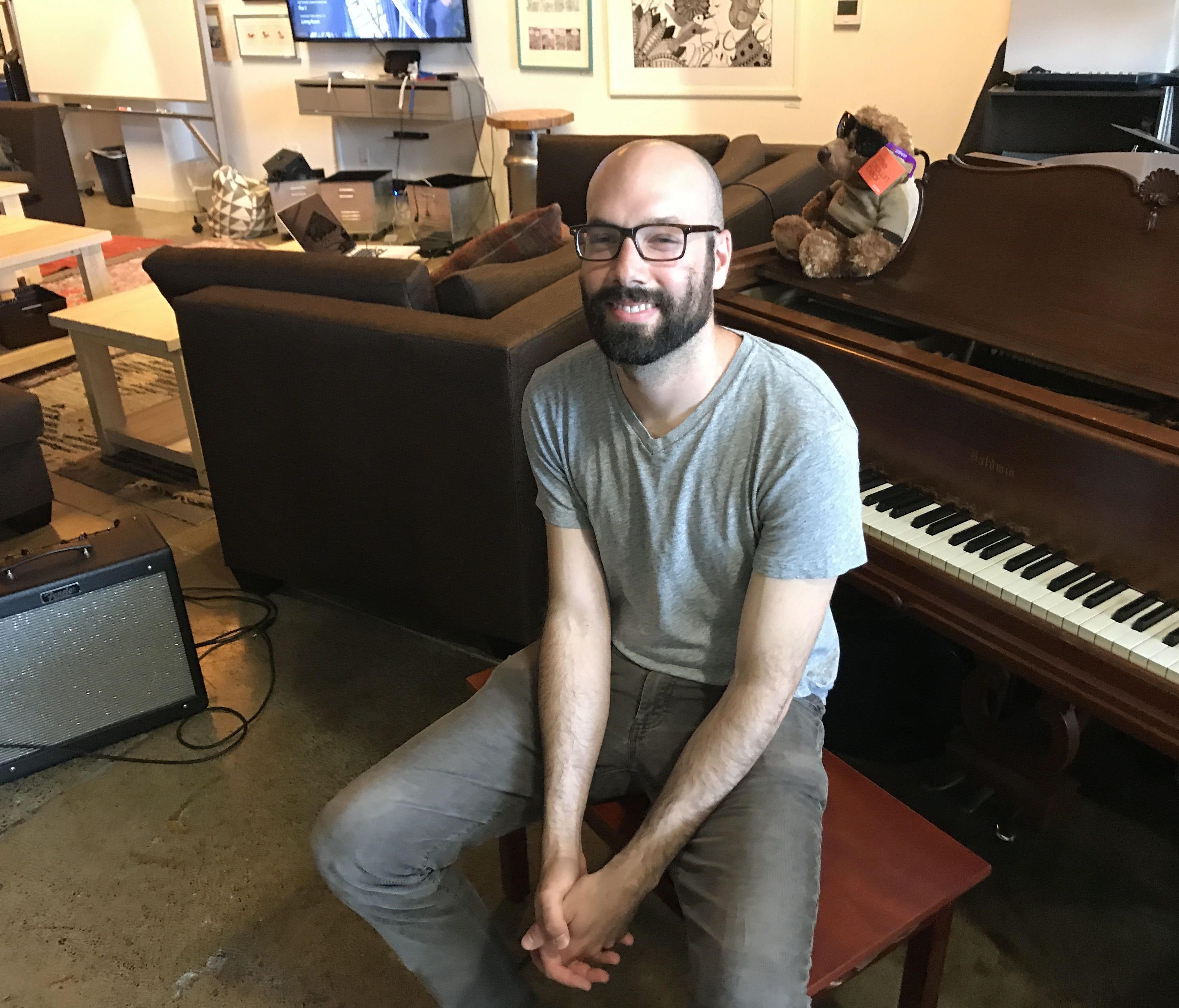Jack Conte, the co-founder of Patreon, at company HQ in San Francisco.