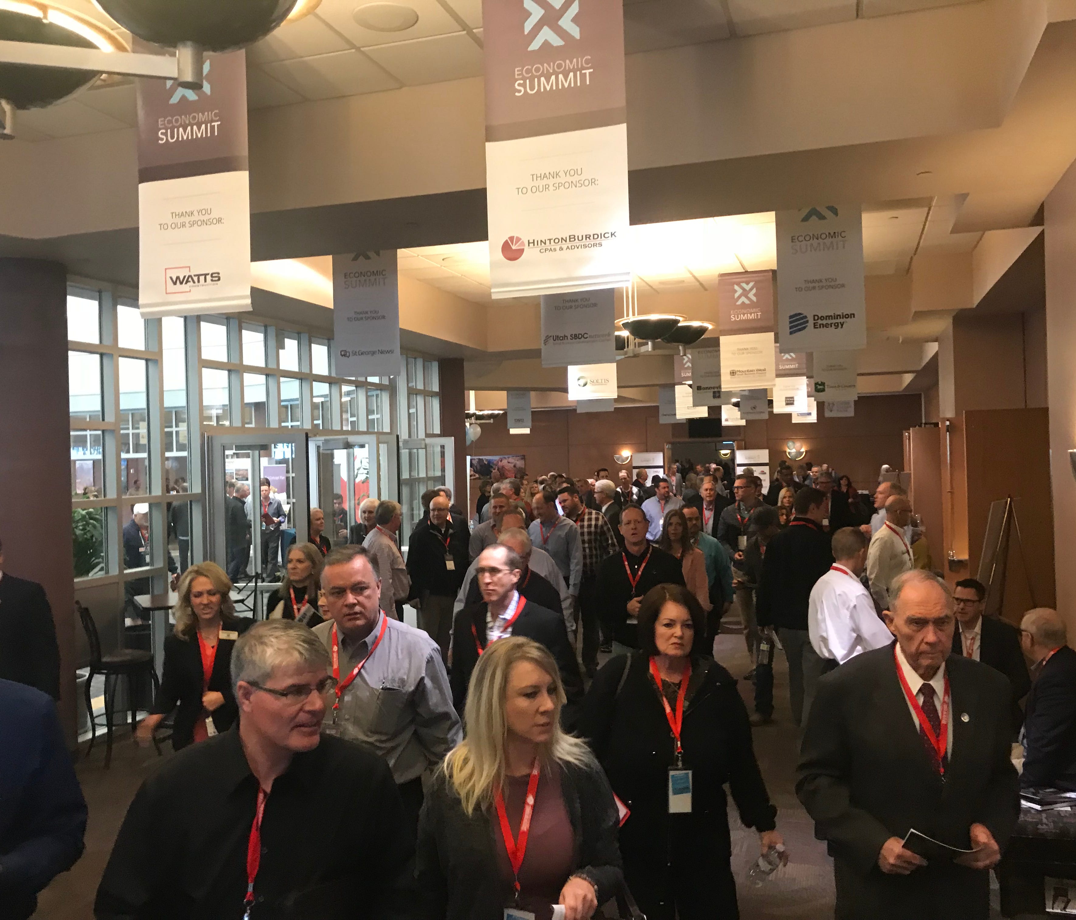 A crowd of Southern Utah business people filled the Dixie Center in St. George on Thursday for the annual Washington County Economic Summit.