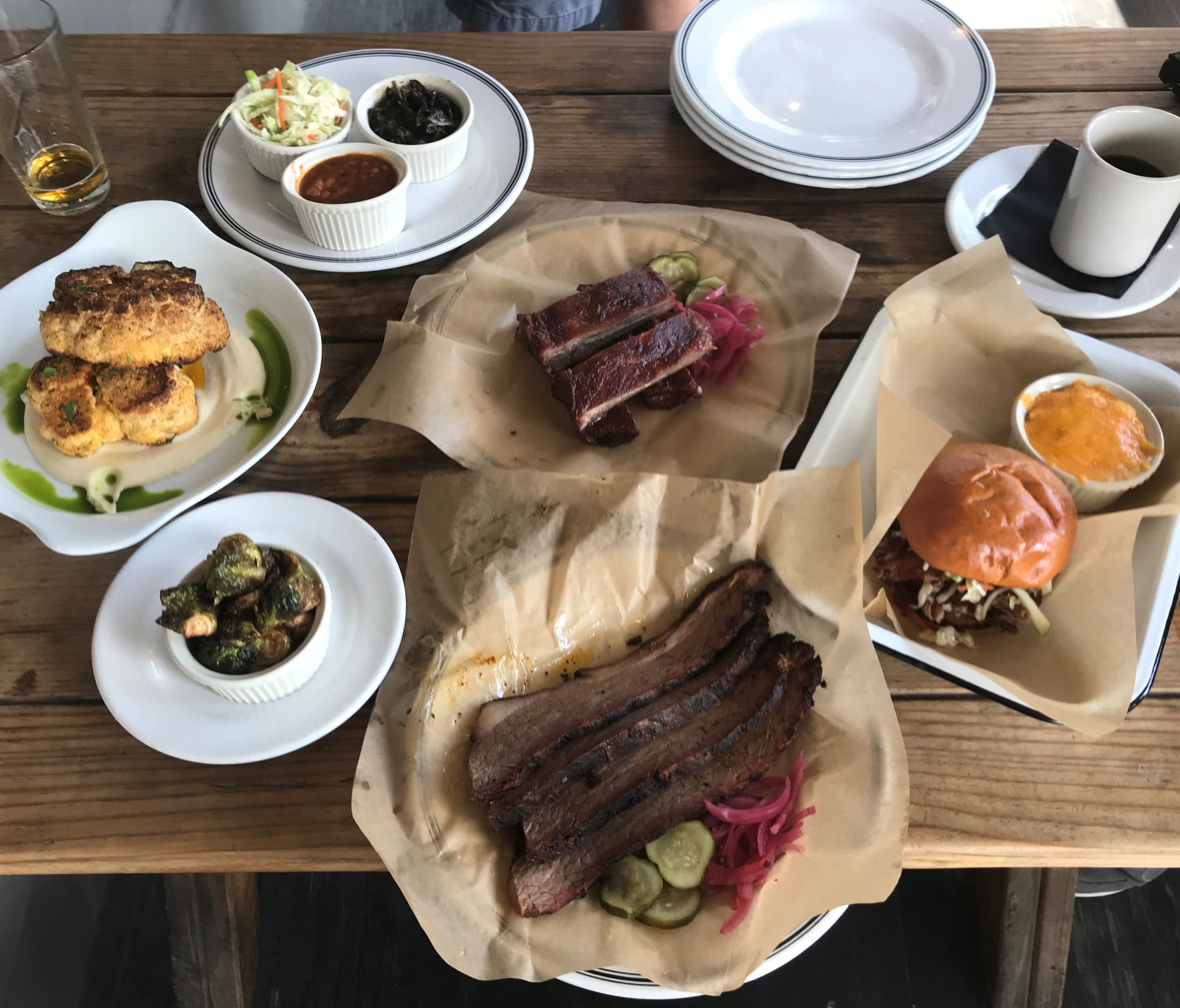 One of the toughest things about eating here is picking what to order, as this is a far cry from the usual selection of two to four meats and a couple of sides like cole slaw that define many Southern barbecue menus.