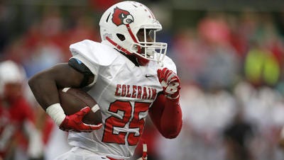 Colerain junior fullback Monalo Caldwell has rushed for 1,276 yards and 18 touchdowns for the Cardinals this season.