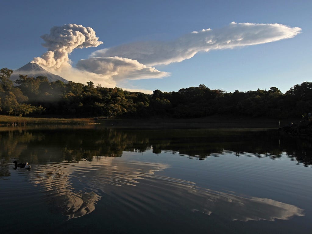 Colima volcano spews a cloud of ash near Carrizalillos, Mexico. Colima is one of Mexico's most active volcanoes and according to Mexican authorities has been frequently active since October 2016.