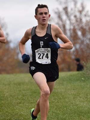 Plymouth sophomore Carter Solomon finished second overall at the Division 1 boys cross country regionals held on Oct. 28 at Willow Metropark.
