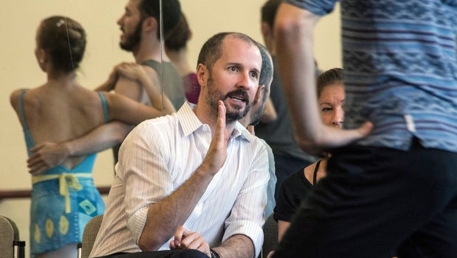 Louisville Ballet artistic director Robert Curran provides instruction during a rehearsal.