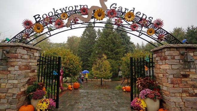 The entrance of Bookworm Gardens during the Children's Book Festival, Saturday, October 14, 2017, in Sheboygan, Wis.