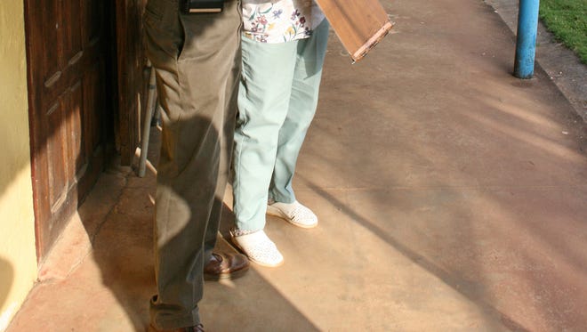 Dr. Richard Sacra is seen in this undated family handout photo working in Liberia. Sacra is the fourth American reported to have contracted the Ebola virus.
