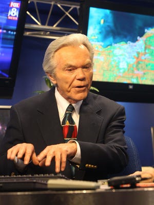 Dick Goddard talks about his new book and long broadcast career at the WJW studios on Tuesday, May 24, 2011, in Cleveland, Ohio.