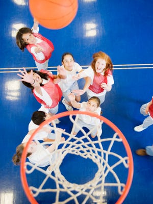 Group of Students Playing Basketball
