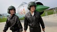 North Korean female MiG-21 fighter pilots Rim Sol,