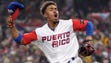 March 17: Puerto Rico infielder Francisco Lindor celebrates
