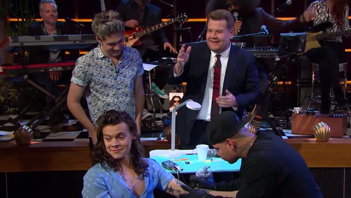James Corden And One Direction Played Tattoo Roulette And We All Won
