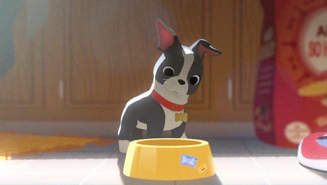 Meet Winston, a Boston terrier that's sure to steal your heart in the new Disney animated short 'Feast.'