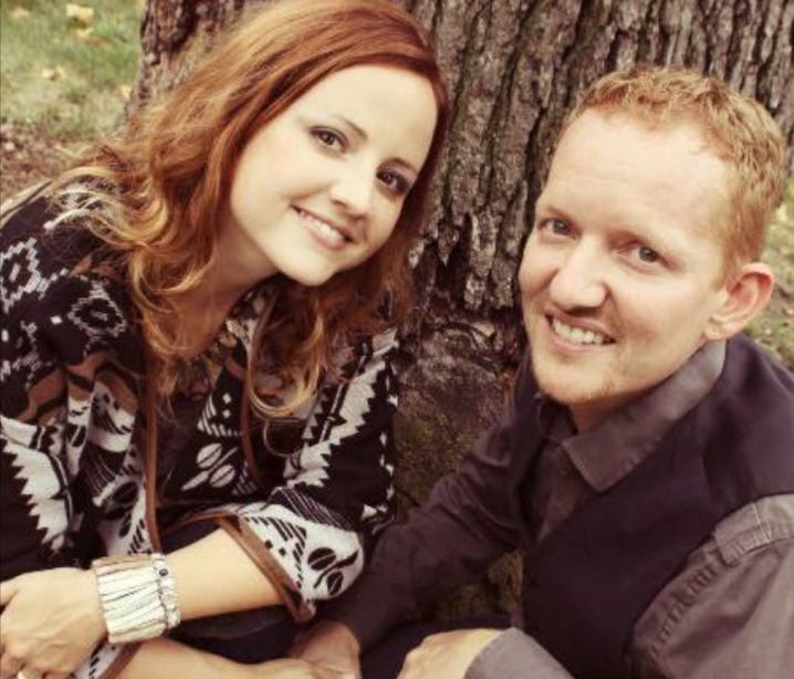 This is a photo of Carrie DeKlyen and her husband, Nick. DeKlyen, a woman from Wyoming, Michigan,  opted not to have cancer treatment to save her unborn child. The baby was delivered by C-section yesterday.