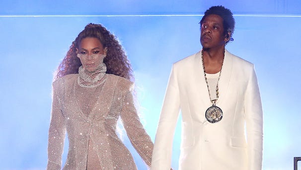 CARDIFF, UK - JUNE 6: Beyonce and Jay-Z perform...
