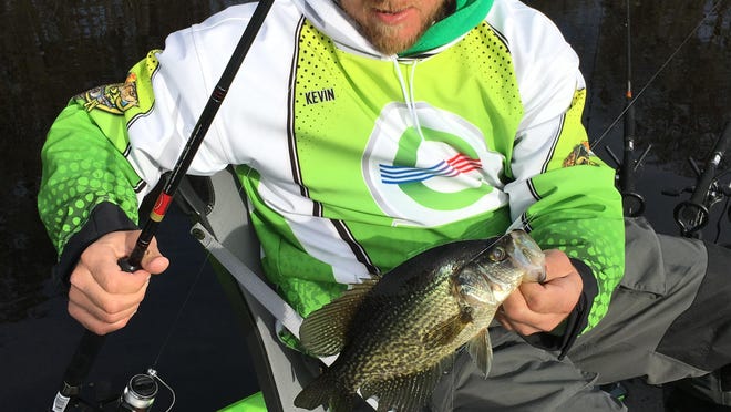 Pro speck fisherman Kevin Jones spent 14 weeks away from his St. Louis home competing in the Crappie Masters tour. He finds that Florida specks prefer smaller baits than their northern cousins.