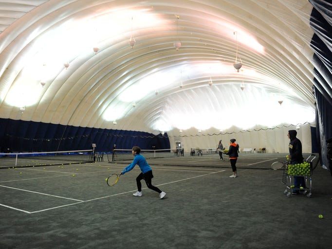 Wessen indoor tennis courts in Pontiac.