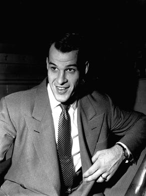 Gordie Howe poses for a photo in 1951.