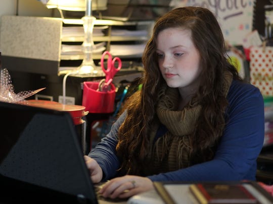 Sydnee Floyd, of Franklin, builds a website for a new nonprofit she's forming. Sydnee is one of two state honorees for the Prudential Spirit of Community Awards, the country’s largest youth recognition program that’s based solely on volunteer community service.