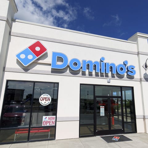 A Domino's Pizza storefront.