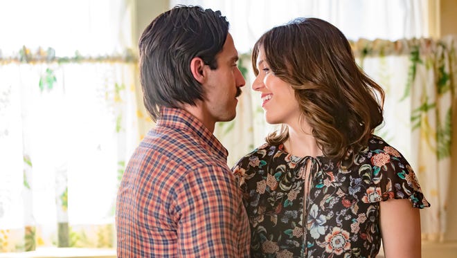 Milo Ventimiglia and Mandy Moore in NBC's 'This is Us,' which will remain on Tuesdays this fall after all in a scheduling switch.