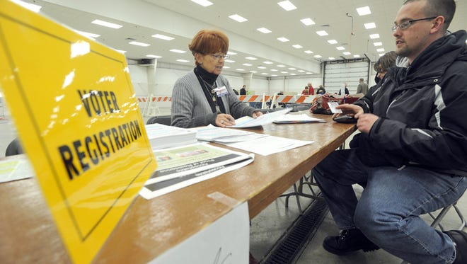 Voter registration in Fond du Lac in November 2012.
