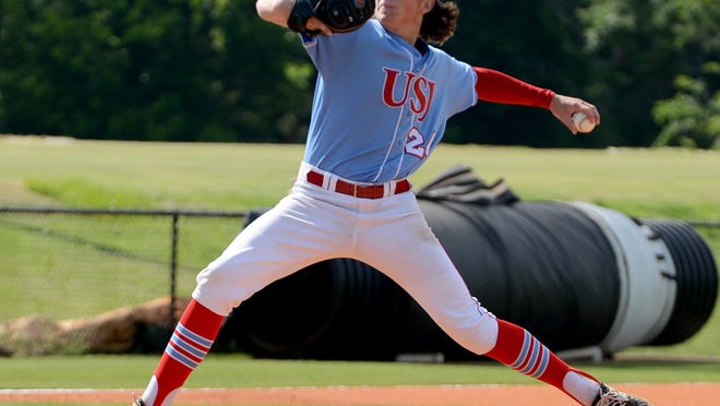 Univeristy School of Jackson's Ryan Rolison winds back for a pitch during game one in the sub-state series against Davidson Academy, Thursday evening. USJ defeated Davidson 3-0. Davidson defeated USJ, 3-1 in game two.