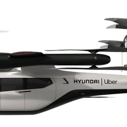 A Hyundai Uber concept personal air vehicle.
