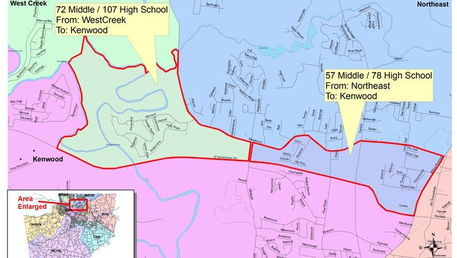 Proposed rezoning map