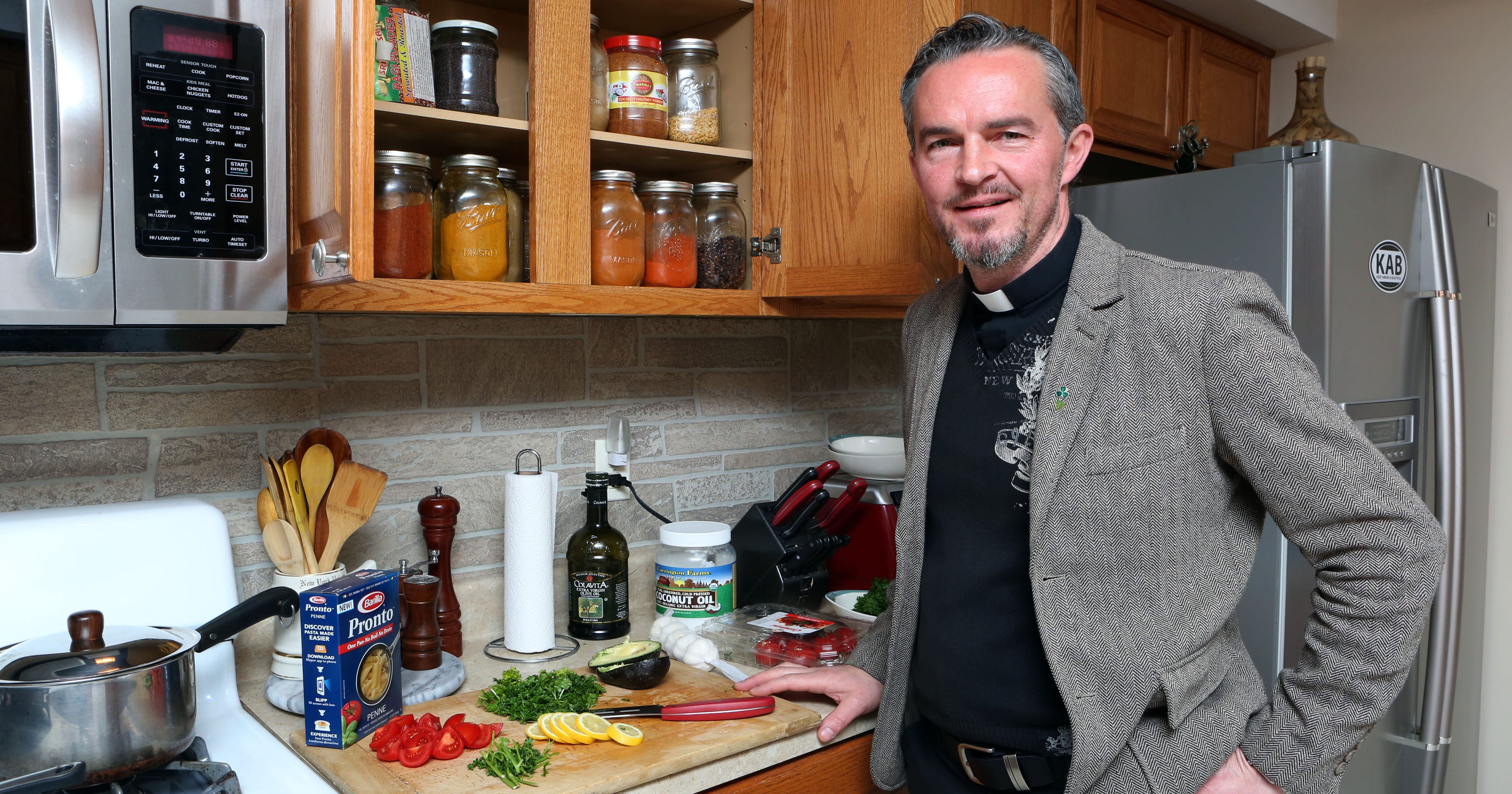 Catholic priests cook up Easter dinner with grace