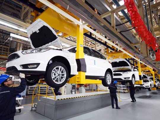 The first Ford Focus for China rolled off a production line in northeast China's Heilongjiang province inf February 2017. The factory,has an annual production capacity of 200,000 and is Changan Ford's fifth in the country.
