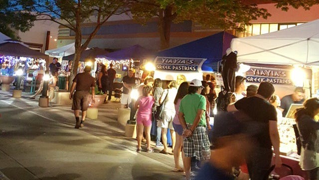 The Wednesday evening Las Cruces Farmers and Crafts Market are a popular event.