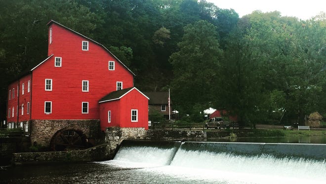 The iconic Red Mill in Clinton
