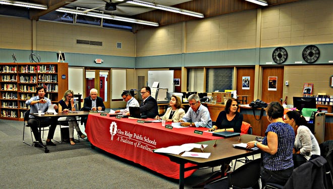 Glen Ridge Board of Education members attend a recent meeting.
