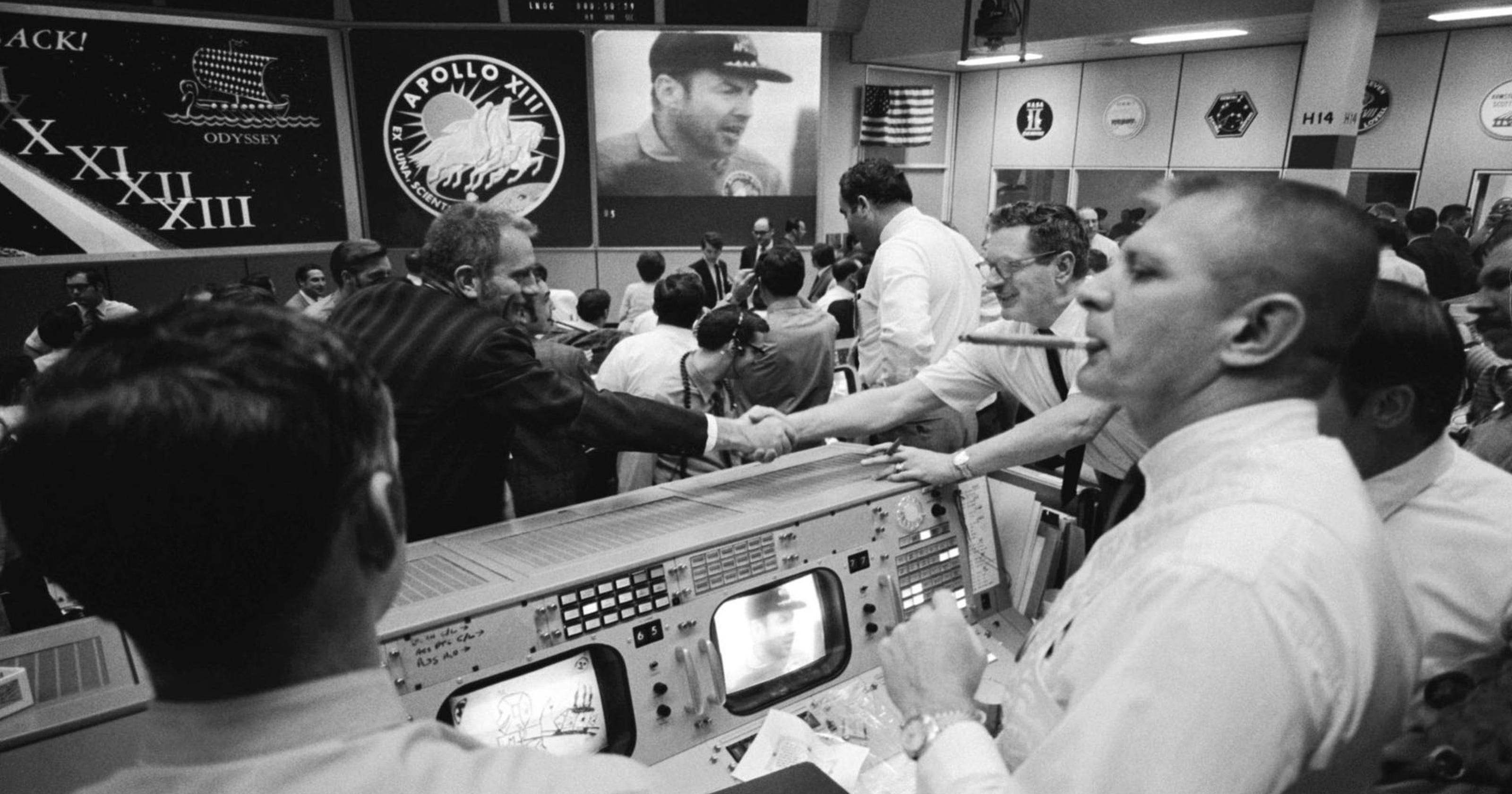 Apollo Flight Director Gene Kranz speaking in Oshkosh