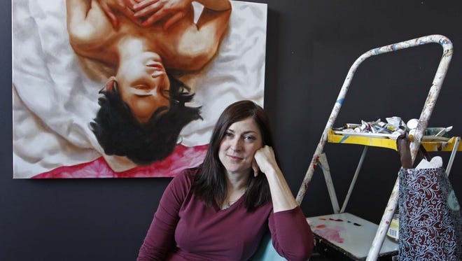 Painter Larassa Kabel plans to open her Fitch Building studio to visitors during Art Week. She's pictured here in 2009.