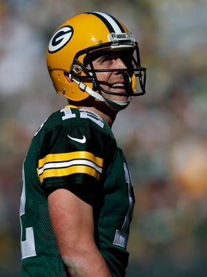 Green Bay Packers quarterback Aaron Rodgers will duel Peyton Manning on Sunday.