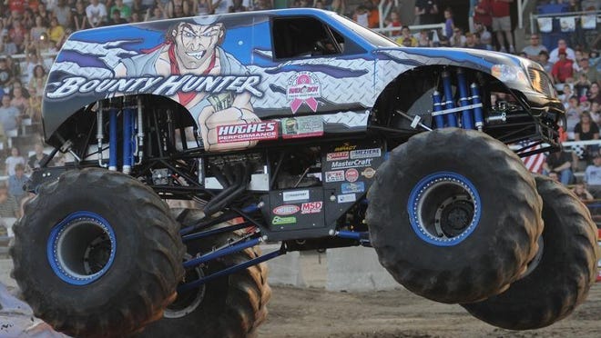 Bounty Hunter is among nine monster trucks that people will see at the Outlaw Nationals.