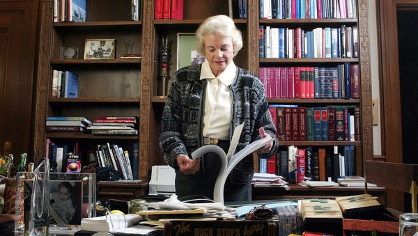 Supreme Court Justice Sandra Day O'Connor in her...